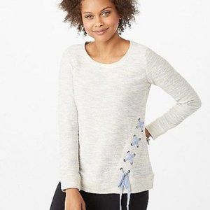 Heather Popover W/ Lace Up Detail - NWOT